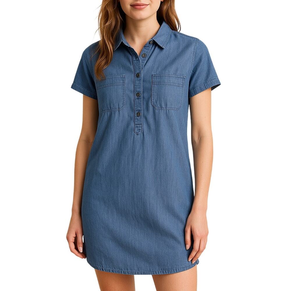 Old Navy Women’s Small Denim Shirt Dress 100% Cotton